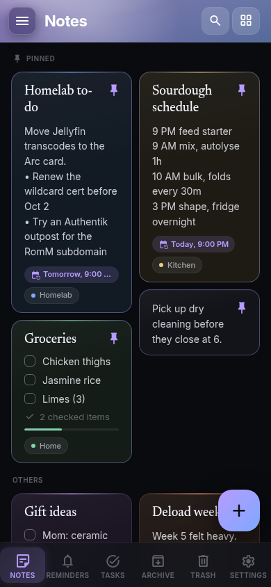 NoteTrace on a phone